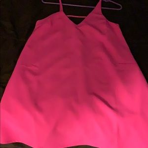 Bright pink mini cocktail dress